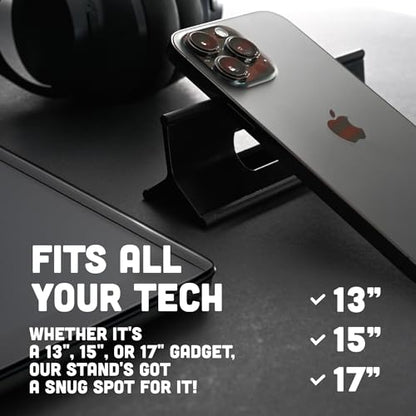 Steepy 5.5 x 1.96 x 1.18 inches Steepy Classic Adjustable Laptop Stand - Plastic - Portable - Midnight Matte - Universal Compatibility