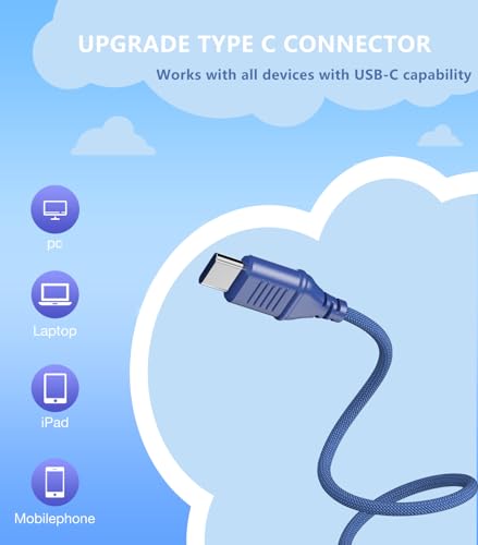 Bywulanda 1 Count Cuffie USB tipo C per bambini On-Ear Wired Headphones