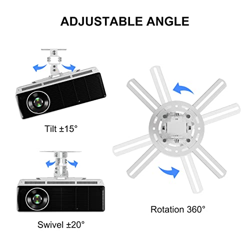 XINLEI 6.3 x 4.33 x 5 Projector Ceiling Mount PR14W