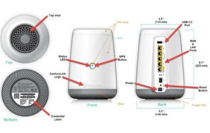 Generic 5.6" x 4.6" C4000BZ Router Dual-Band 802.11ax 4 Ports