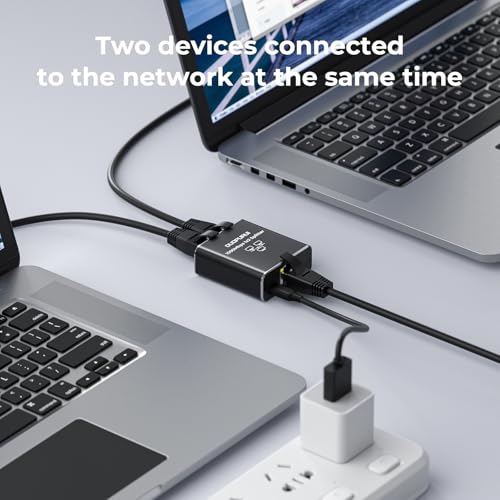 DUOPURUI 2.25x2.09x0.86 inches Ethernet Splitter DPR-001 1000Mbps