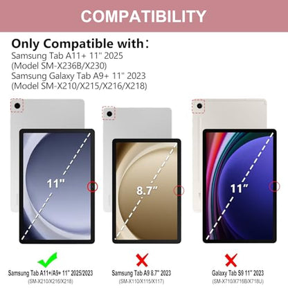 TaIYanG Backlit Keyboard Case for Samsung Galaxy Tab A11 Plus/A9 Plus Models 11 Inch Bluetooth Ergonomic Water-Resistant
