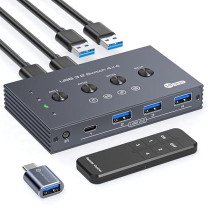 TJCXELE 1 Count TJUS-03USB Switch 202E USB 3.2 4-Port