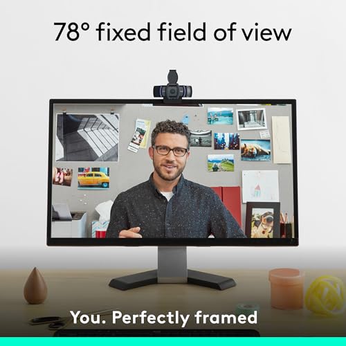 Logitech 2.8" x 3.7" x 1.7" C920e Webcam 1080p USB HD FHD