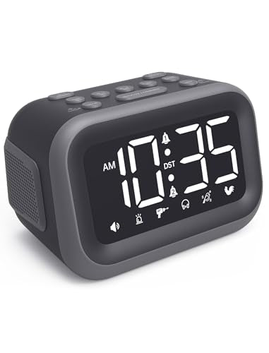 Acedeck Large L01 Digital Alarm Clock 115dB 4.2in LED Display Corded Electric