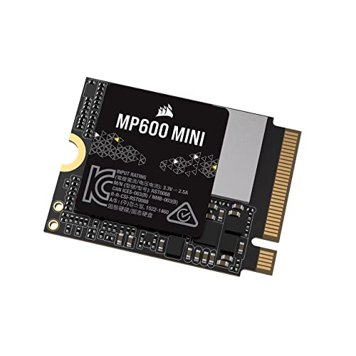 Corsair 2TB CSSD-F2000GBMP600MNR2 M.2 2230 NVMe SSD – 7000MB/s Read – 6200MB/s Write – Solid State Drive – Black