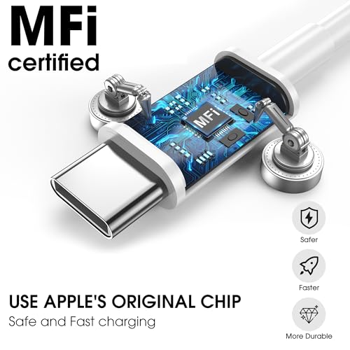 FEEL2NICE USB Type C Charging Cable 6 Feet 60 Watts USB 2.0 Male-to-Male