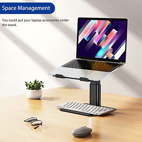 BESIGN LSX6N 3.94x3.94x3.94in Laptop Stand Black Adjustable Ergonomic Universal