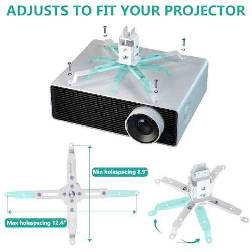 WALI Universal Projector Mount PM-003-W Heavy Duty Adjustable Ceiling and Wall Mount
