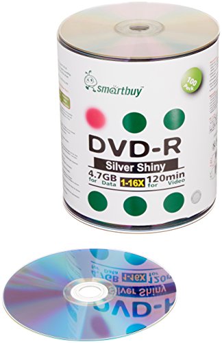 Smartbuy 4.7GB 16X DVD-R Disc - Model 8541705380 - Bulk Pack of 100