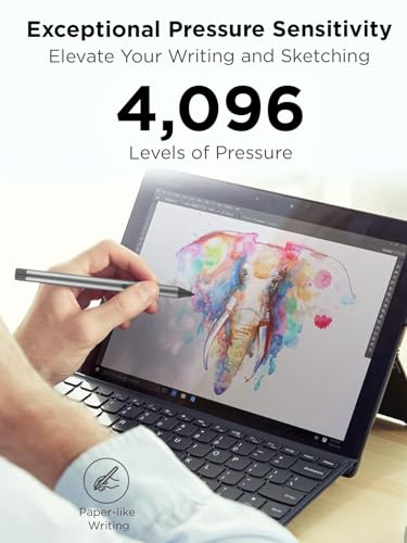 Lenovo Digital Pen 2 4096 Levels Pressure Lithium Alkaline Plastic Grey 4X81H95633