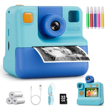 GREENKINDER 3-12 Years KC05 Instant Print Camera 24 MP 1080p Automatic Digital