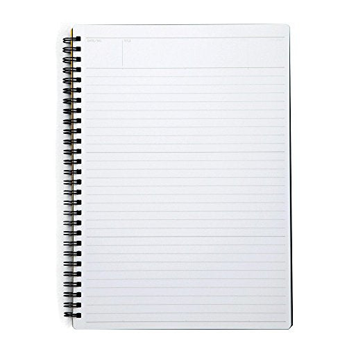 Maruman 9.92" x 7.05" Notebook - 160 Pages, Ruled, Micro-Perforation, Polypropylene Cover, Black