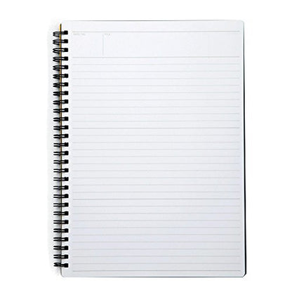 Maruman 9.92" x 7.05" Notebook - 160 Pages, Ruled, Micro-Perforation, Polypropylene Cover, Black