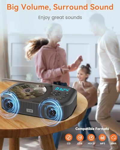 MONODEAL Portable CD318 12 Hours Bluetooth Portable CD Player