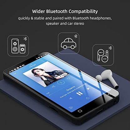 INNIOASIS 64GB G1 MP3 Player 4-Inch LCD with Bluetooth, Hi-Res Audio, FM Radio, Video Playback
