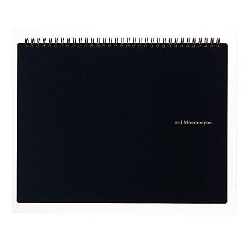 Maruman Mnemosyne A4 Notebook, 8.27 x 11.69 inches, 140 Pages, Micro-Perforated, Black