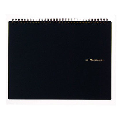 Maruman Mnemosyne A4 Notebook, 8.27 x 11.69 inches, 140 Pages, Micro-Perforated, Black