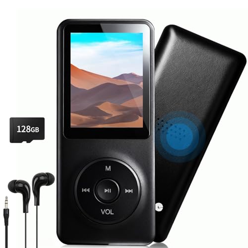 Hunmkno 128GB MP3 Player RGDFS1 Black Bluetooth Voice Recorder