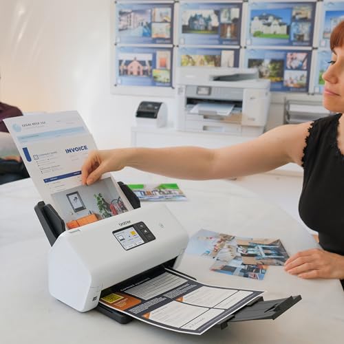Brother ADS-3350W Document Scanner | 1200 x 1200 dpi | Ethernet, USB, Wi-Fi | Dual CIS Technology