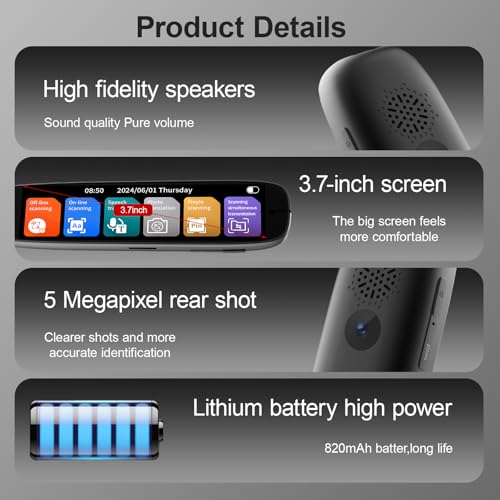 Mozeyerh S65PRO Gray 142 Languages Text to Speech Digital Reading Pen