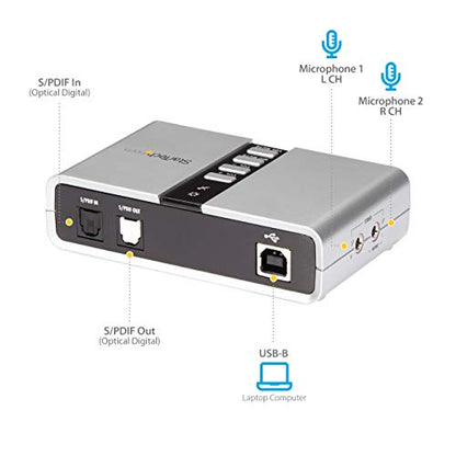 StarTech.com 7.1 USB External Sound Card ICUSBAUDIO7D