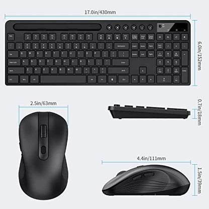 MARVO Wireless Ergonomic Keyboard and Mouse Combo Radio Frequency Compatibility with Laptops and Smartphones