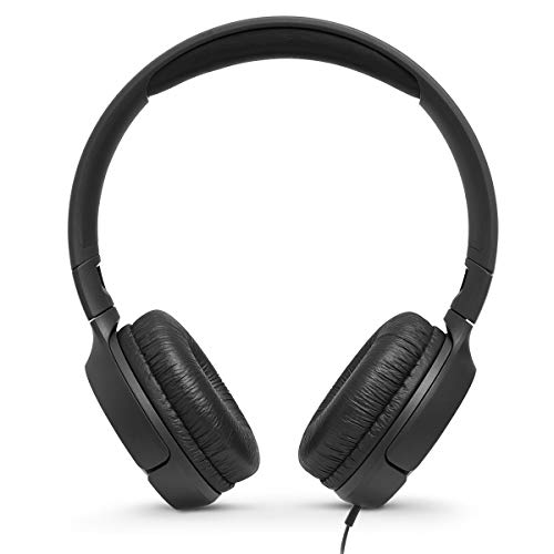 JBL TUNE 500 On-Ear Headphone Model JBLT500BLKAM Black Wired with 3.5mm Jack