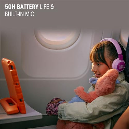 JBL Junior 320BT Wireless Bluetooth Headphones for Kids - Purple