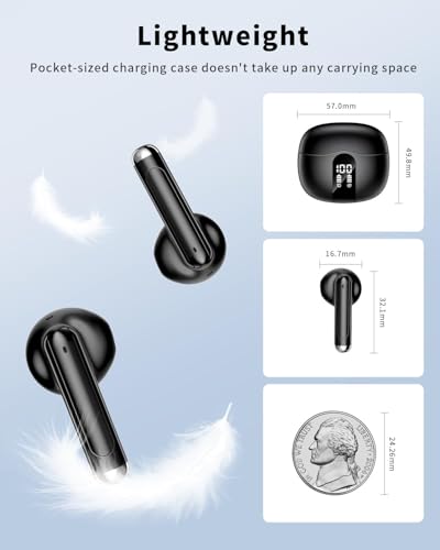 XIAOWTEK 1 Count S58 Bluetooth 5.4 Active Noise Cancelling Waterproof Earbuds
