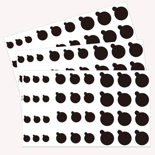 YEWROXY 108 Piece Camera Cover Stickers, Black Vinyl Stickers for Webcam Privacy