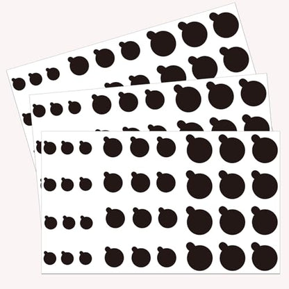 YEWROXY 108 Piece Camera Cover Stickers, Black Vinyl Stickers for Webcam Privacy