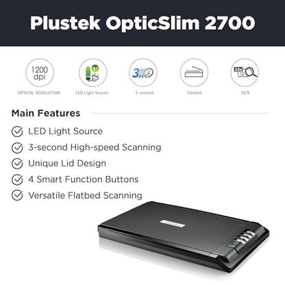 Plustek 2700 Flatbed Scanner 1200 dpi USB