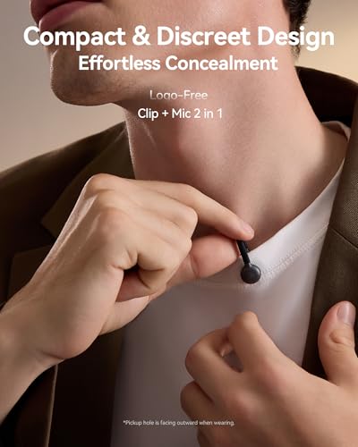 Hollyland 3.93x0.79x1.06in LARK M2S Omnidirectional Wireless Lavalier Microphone for iPhone/Camera/Android/PC