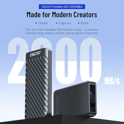 OSCOO 1TB MD006 External Solid State Drive USB 3.0 2000 MB/s Portable SSD