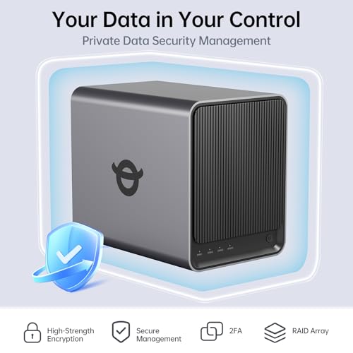 Yxk 4-Bay Desktop NAS Zero1 Pro Intel N100 Quad-Core 8GB RAM