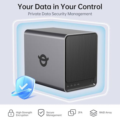 Yxk 4-Bay Desktop NAS Zero1 Pro Intel N100 Quad-Core 8GB RAM