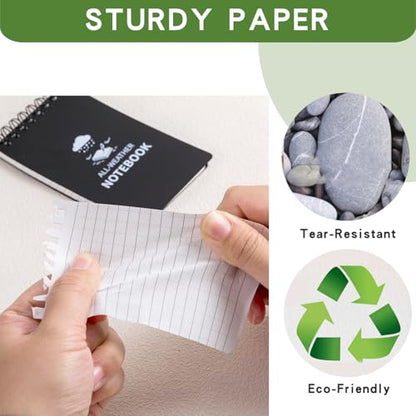 Juehuodaji 4.0 Count Waterproof Notebook System, 3" x 5" Pocket-Sized Format, All-Weather Utility Notepad