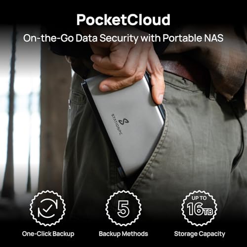 STATIONPC PocketCloud M.2 NVMe Portable NAS 8TB External Hard Drive