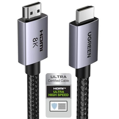 UGREEN 6.6 Feet HDMI 2.1 Cable 48Gbps Male-to-Male Connection