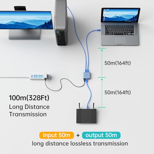 MT-VIKI Ethernet Splitter 1 to 2 Gigabit Adapter MT-SE2-N 1000 Mbps Ethernet