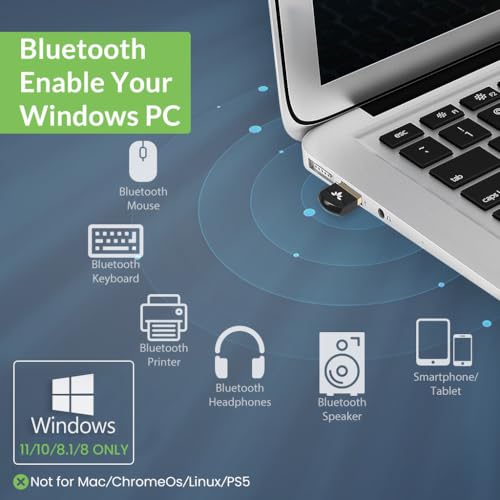 Avantree 0.83 x 0.47 x 0.24 inches BTDG-45-BLK USB Bluetooth Adapter