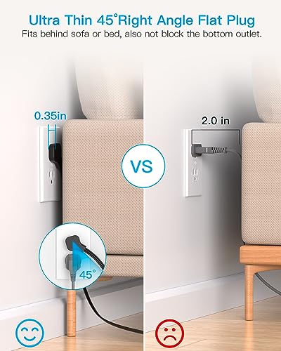 HANYCONY 8-Outlet 4-USB Power Strip Model HN8U5WC2