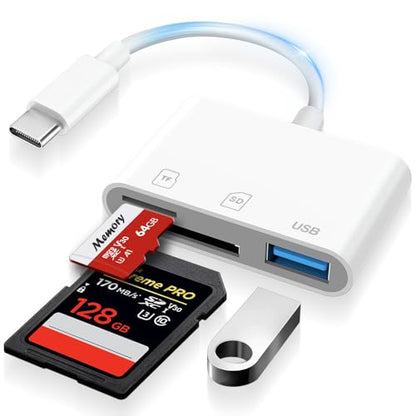 Denlane USB Type C SD Card Reader Dual Slot High Speed Transfer