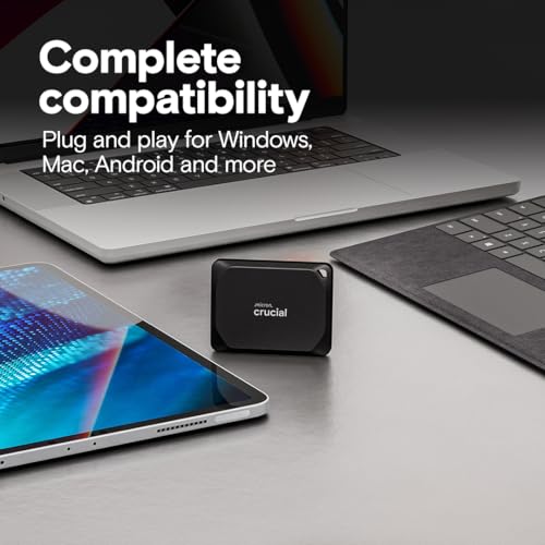 Crucial 4TB CT4000X10PROSSD902 SSD Portable External Drive USB-C 2100MB/s Read 2000MB/s Write
