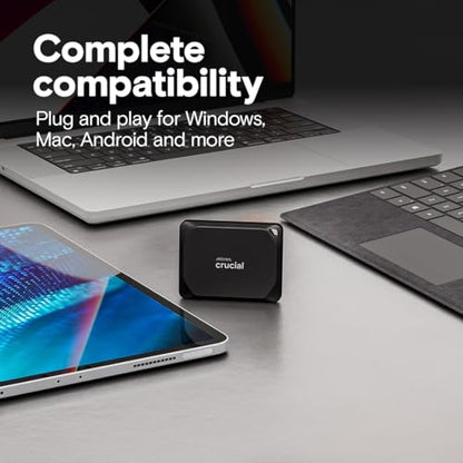 Crucial 4TB CT4000X10PROSSD902 SSD Portable External Drive USB-C 2100MB/s Read 2000MB/s Write
