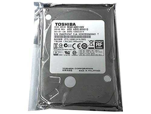 Toshiba 1TB 5400RPM 8MB Cache SATA 3.0Gb/s 2.5-Inch Internal Hard Drive MQ01ABD100V