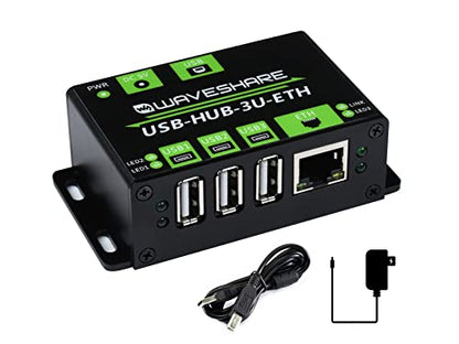 Waveshare 3xUSB Ethernet HUB 10/100M Adaptive with ESD Protection for Multiple OS