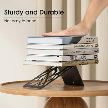 MaxGear 4-Piece Bookends Heavy Duty Metal Book Storage Non-Skid Design Model Number: MaxGear-Tree Design-Bookends