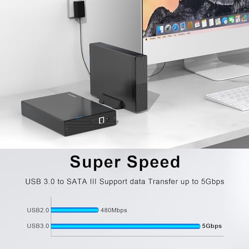 GODO 3.5" SATA Enclosure-Black USB 1.1/2.0/3.0 18TB